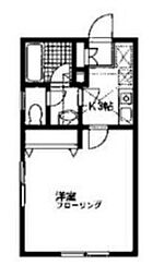 シャトーサガミ 1階1Kの間取り
