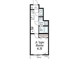 リブリ・スナイプII 1階1Kの間取り