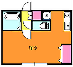 ラウレアII 1階1Kの間取り
