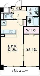 ライツ石原 5階1LDKの間取り