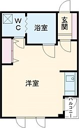ＩＤ．1953／α 4階ワンルームの間取り