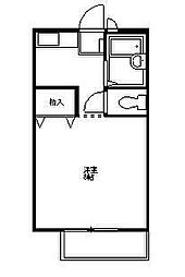 グリーンハイツ茂林寺 1階1Kの間取り