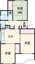 ティーハイム小笠原Ａ 2階3DKの間取り