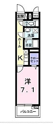 ウイング横須賀 1Kの間取図画像