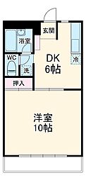 JR東海道本線 二川駅 徒歩34分の賃貸アパート 2階1DKの間取り