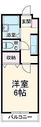 JR埼京線 南与野駅 徒歩8分の賃貸アパート 1階1Kの間取り