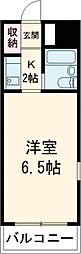 風間マンション 1階1Kの間取り