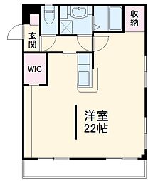 JR東海道本線 豊橋駅 バス25分 忠興2丁目下車 徒歩2分の賃貸マンション 3階ワンルームの間取り