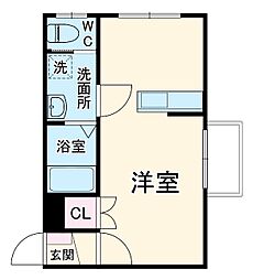 ＲＥＥＤ 1階ワンルームの間取り