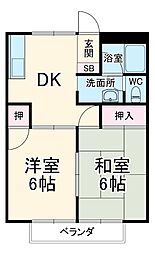 間取図画像 2DK
