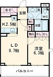 東急池上線 雪が谷大塚駅 徒歩7分の賃貸マンション 4階1LDKの間取り