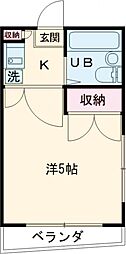 東急田園都市線 池尻大橋駅 徒歩5分の賃貸マンション 3階1Kの間取り