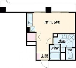 ソーワ梅丘マンション 405 4階ワンルームの間取り