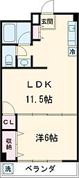 サァラ成増 2階1LDKの間取り