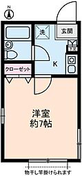 西武新宿線 下落合駅 徒歩4分の賃貸アパート 2階1Kの間取り