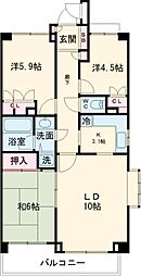 パーク・ハイム中野坂上 7階3LDKの間取り