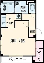 東武東上線 上板橋駅 徒歩12分の賃貸マンション 3階1Kの間取り