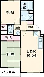 メゾンドベール 3階2LDKの間取り