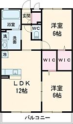 京成金町線 柴又駅 徒歩5分の賃貸アパート 2階2LDKの間取り