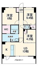 JR総武線 市川駅 徒歩13分の賃貸マンション 1階3LDKの間取り