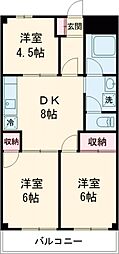ニュー野村マンション 3DKの間取図画像
