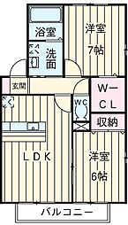 リビングゲートシティ5 2LDKの間取図画像