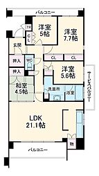 プライムメゾン富士見台 4LDKの間取図画像