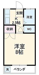 伊藤コーポ　Ｂ 2階1Kの間取り