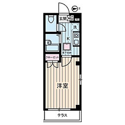 東武東上線 東武練馬駅 徒歩7分の賃貸マンション 1階1Kの間取り