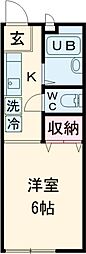 ハイツＭ＆Ｓ 101 1階1Kの間取り