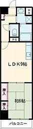 JR常磐線 亀有駅 徒歩17分の賃貸マンション 4階1LDKの間取り