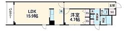 名古屋市営東山線 覚王山駅 徒歩7分の賃貸アパート 2階1LDKの間取り