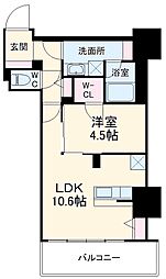 名古屋市営東山線 新栄町駅 徒歩5分の賃貸マンション 3階1LDKの間取り
