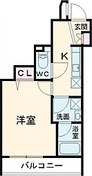 小田急小田原線 成城学園前駅 徒歩11分の賃貸マンション 2階1Kの間取り