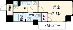 JR総武線 市川駅 徒歩19分の賃貸マンション 3階1Kの間取り