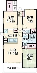 都営三田線 西高島平駅 徒歩8分の賃貸マンション 6階3LDKの間取り