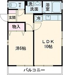 京王線 明大前駅 徒歩13分の賃貸アパート 1階1LDKの間取り