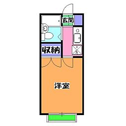 サニーコーポ 1Kの間取図画像