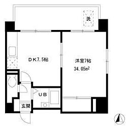 第一ファミール 1DKの間取図画像