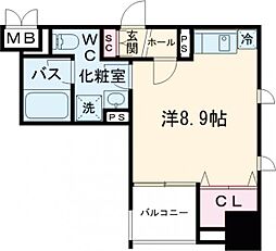PRIMEURBAN板橋 ワンルームの間取図画像