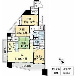 名古屋市営鶴舞線 鶴舞駅 徒歩2分の賃貸マンション 8階4LDKの間取り