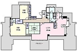 主税庵 5階3LDKの間取り