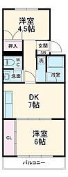 間取図画像 2DK