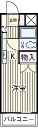 中嶋ビル ワンルームの間取図画像