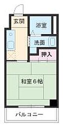 明和ビル 3階1Kの間取り
