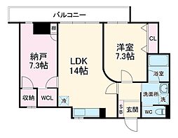 ランドハウス泉 2階2LDKの間取り