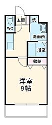 名古屋市営鶴舞線 庄内通駅 徒歩13分の賃貸マンション 2階1Kの間取り