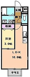 名古屋市営名城線 砂田橋駅 徒歩6分の賃貸アパート 1階1LDKの間取り