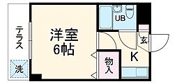 グローバルニシキ 1階1Kの間取り