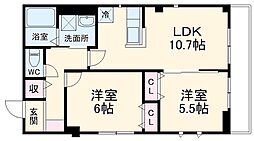 ヴィオーラ・K 2LDKの間取図画像